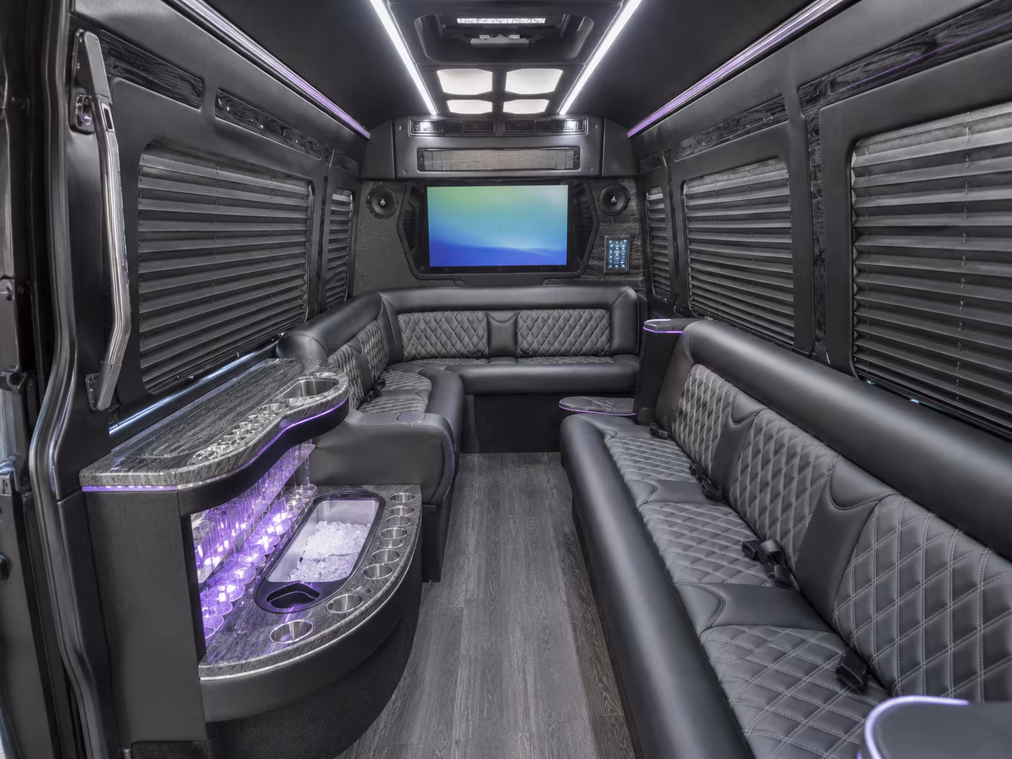 pittsburgh 40 passenger party bus interior