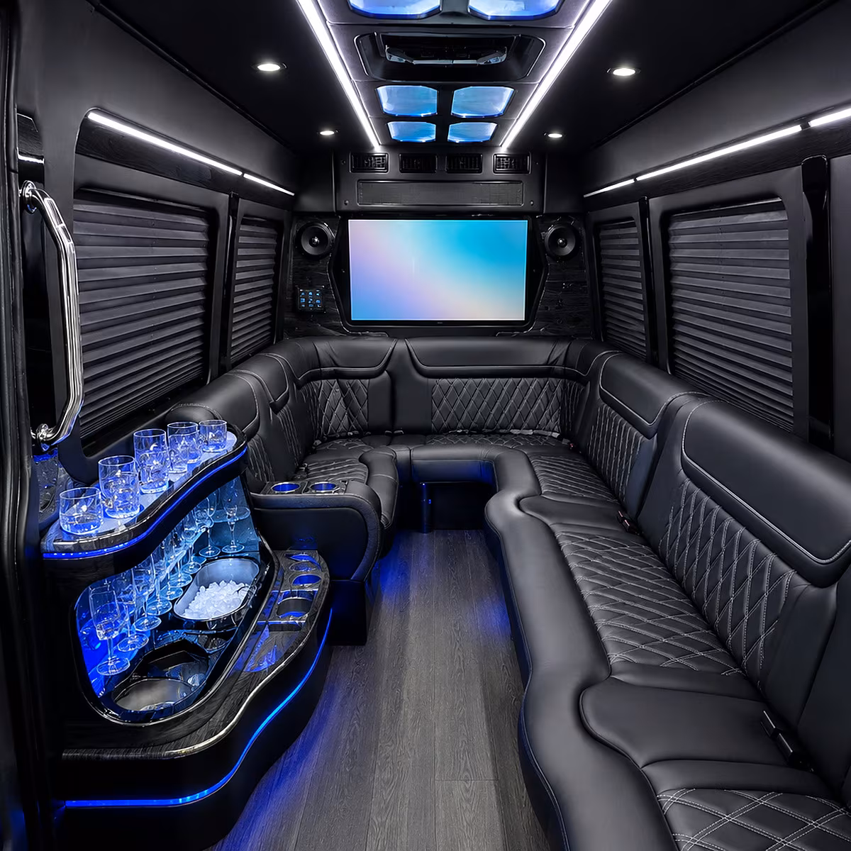 pittsburgh party bus rental interior
